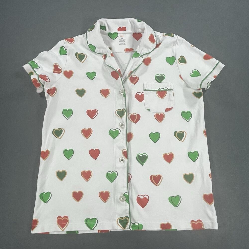 Roller Rabbit Big Holiday Hearts Short Sleeve Pajama Top Only - Size M